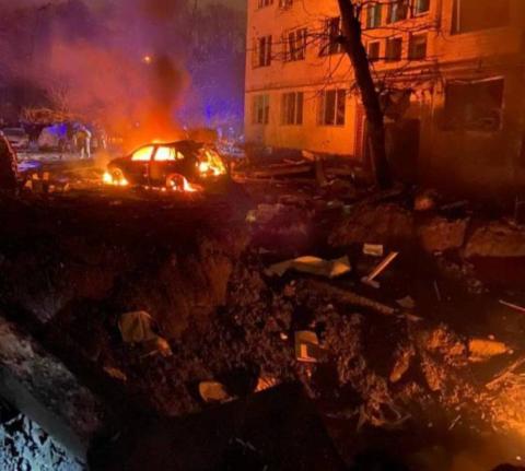 Kyiv. Tonight, the Rashists launched a massive rocket attack on the capital