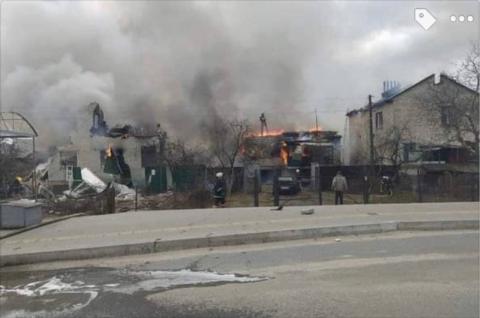 Today, russian air terrorists dropped FAB-500 unguided bombs on residential areas of Chernihiv