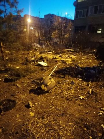 In Kiev, due to the fall of the remains of a downed missile, destruction and fire broke out in a high-rise building
