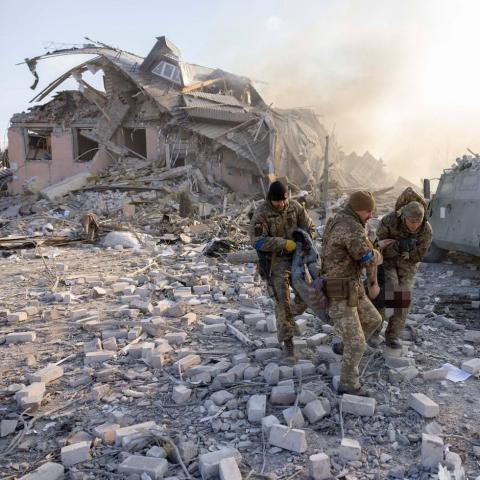 Yesterday orcs with a rocket hit our sleeping soldiers, rescue operation still goes