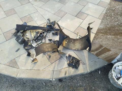 Today in Kyiv the wreckage of an enemy rocket fell on a residential area and caused a fire