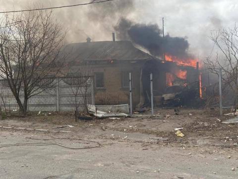 On March 27, Russian troops struck residential buildings in one of the settlements in the Bucha district