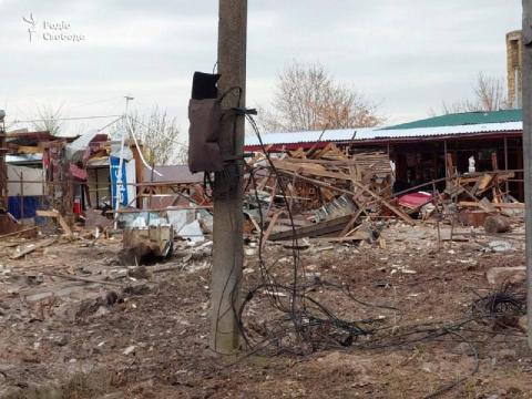Rashists fired at and destroyed a cafe in Mykolayiv
