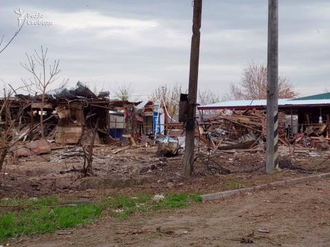 Rashists fired at and destroyed a cafe in Mykolayiv