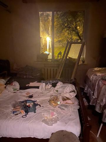 In Kyiv, a residential building was partially destroyed as a result of enemy shelling