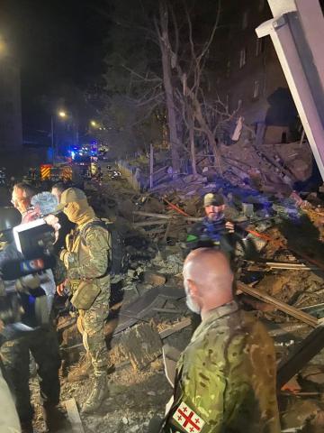 In Kyiv, a residential building was partially destroyed as a result of enemy shelling