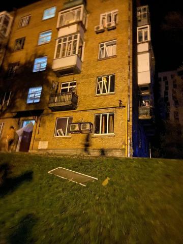In Kyiv, a residential building was partially destroyed as a result of enemy shelling