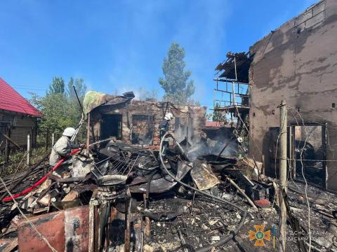 Rescuers eliminate the consequences of a missile strike in the Odessa region
