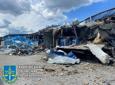 Consequences of the shelling of the Industrial District of Kharkiv