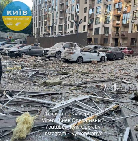 Search and rescue operations are underway in a residential building in the Shevchenkivskyi district where the rocket hit