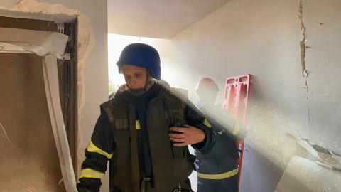 Search and rescue operations are underway in a residential building in the Shevchenkivskyi district where the rocket hit