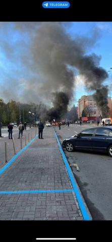First aid is provided to the wounded and injured in the center of Kyiv