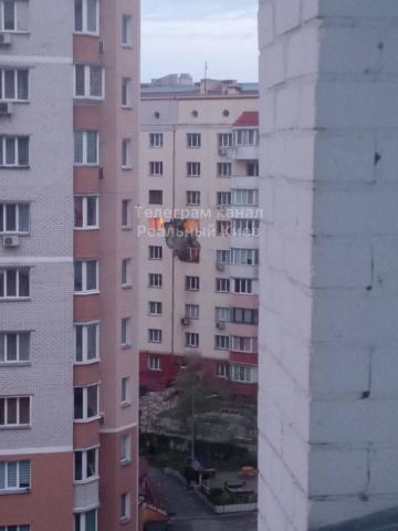 In the city of Ukrainka, Kyiv region, fragments of a Russian rocket hit a high-rise building