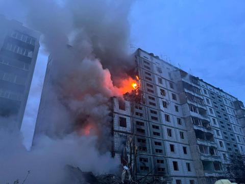 Missile attack on Uman: at the point of hitting a high-rise building