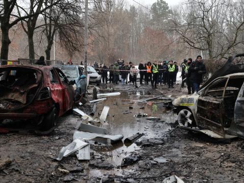 Kyiv. Tonight, the Rashists launched a massive rocket attack on the capital