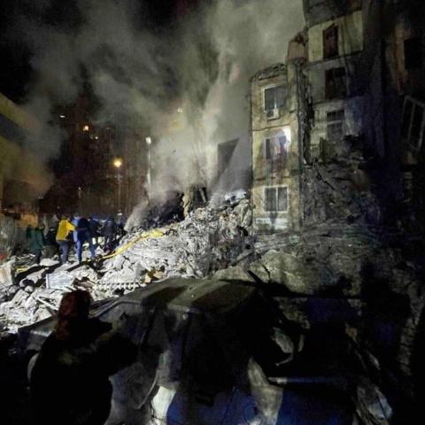Odesa. The liquidation of the consequences of an enemy attack on a residential building is ongoing.