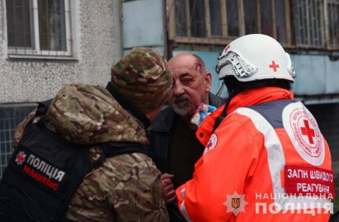 Consequences of enemy rocket fire on Zaporozhye.