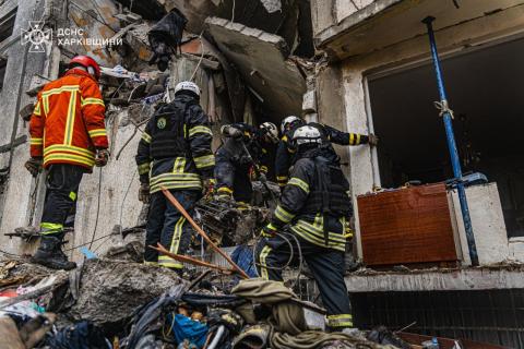 Rescue Operations Continue in Kharkiv Following ruSSian Strike on Residential Building