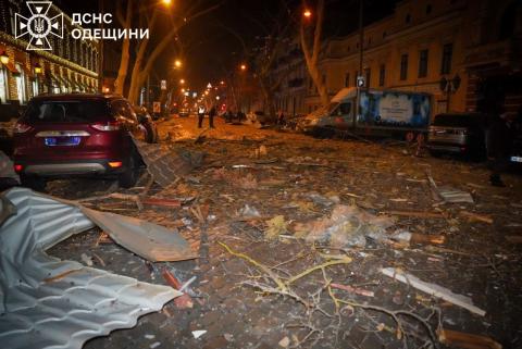 Odesa: Russian Strike Hits City Center, Injuring Two and Damaging Hotel
