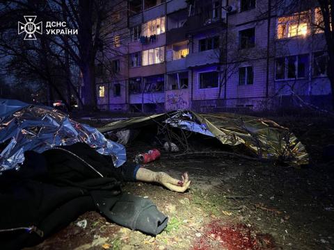 Kryvyi Rih. About an hour ago, the russians killed 12 people, including 3 children; more than fifty others were injured.