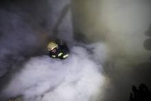 In Kiev as a result of hit of the remains of the shot down rocket there was a fire on the territory of the private estate