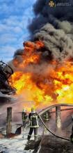 Consequences of the rocket attack on the oil depot in Lutsk